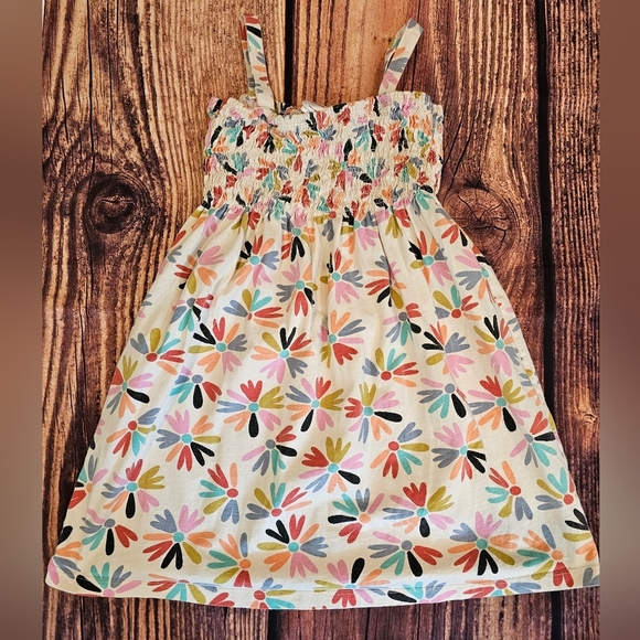 Hanna Andersson Size 140 (US 10) Girls Floral Smocked Sundress 100% Cotton Cute - Picture 1 of 4